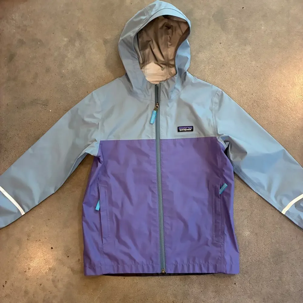 Patagonia Torrentshell purple rain jacket lightweight outerwear girls 7